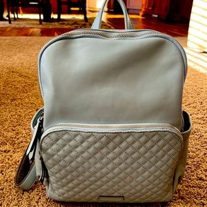 Vera Bradley Leather Carryall Backpack Dusty Blue